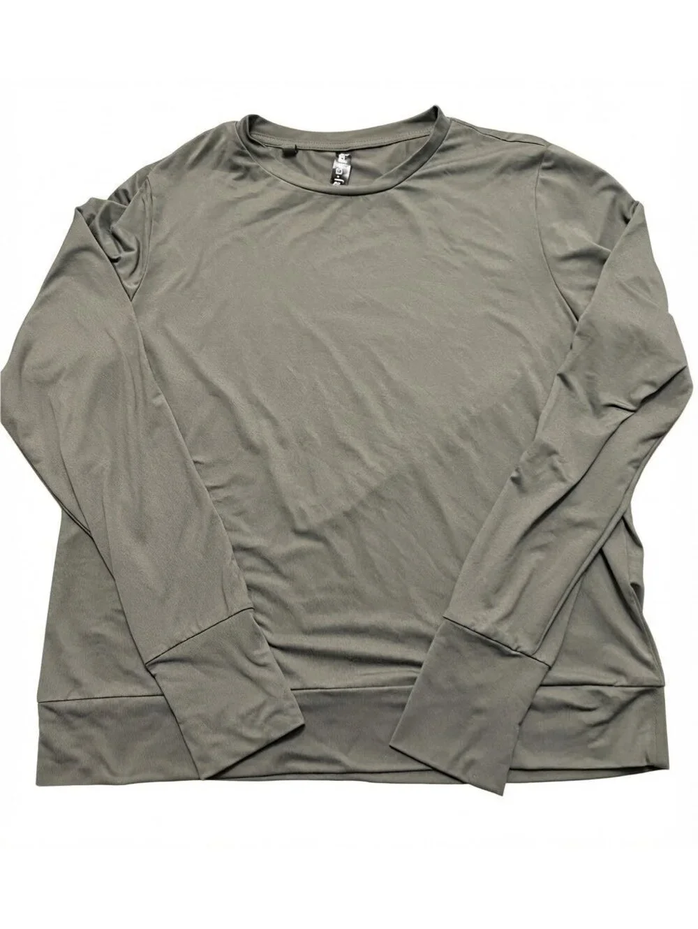 Luxka Lux Gray Long Sleeve Athletic Shirt Size Medium Performance Activewear